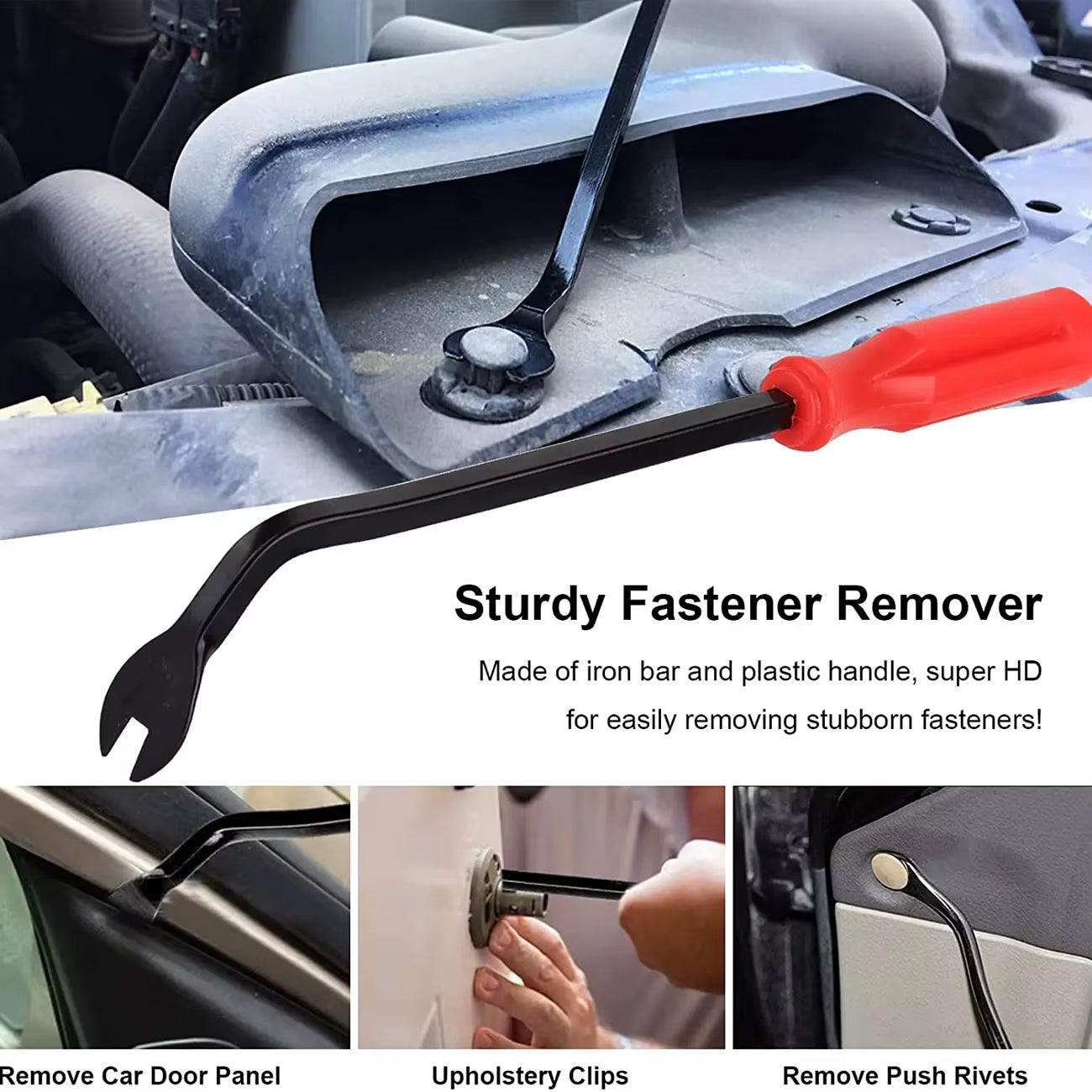 Car Interior Removal Kit - Easy to Pry Fasteners -Non-Scratch Remove Door Clips and Audio Instrument Panel