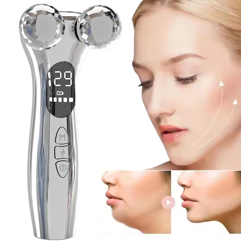 New EMS Face Lifting Machine Micro-Current Roller Facial Massager Skin Tightening Rejuvenation Beauty Device Facial anti Wrinkle