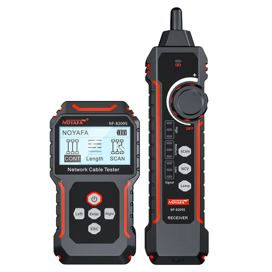 New NF-8209S LCD Network Cable Tester Wire Tracker Poecurrent Length Cabl RJ45 Cable Tracker Multifunctional Tester Tool