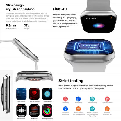 2025 Series 10 Watch 10 GPS Smart Watch Memory Music Video Bluetooth Call Heart Rate Waterproof NFC Smartwatch for Android IOS