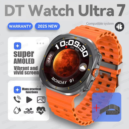 Hot Sales 2025 New DT Watch 7 Ultra 47Mm Smartwatch 32GB Memory GPS Trackr NFC Bluetooth Call Outdoor Sport Smartwatch Men Women