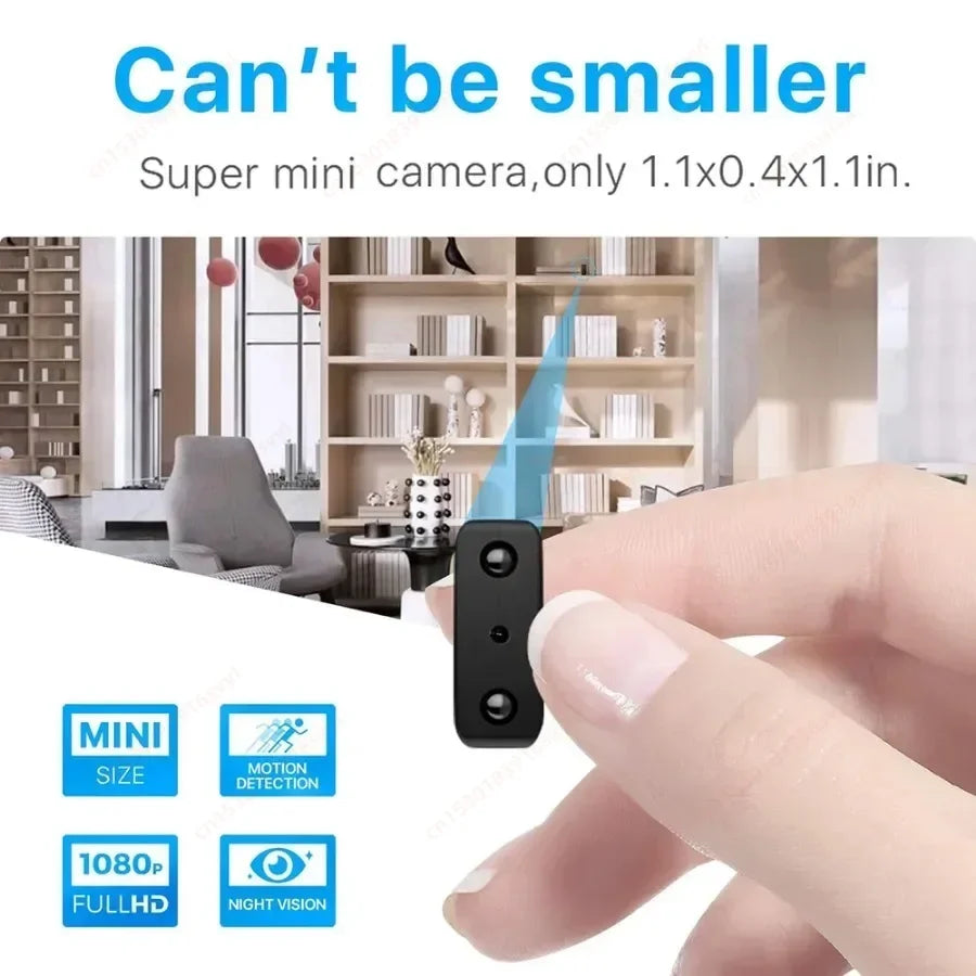 Smallest 1080P HD Mini Camera WIFI Smart Home IP Remote View Small Camcorder Built-In Battery Night Vision Invisible Espia Cam