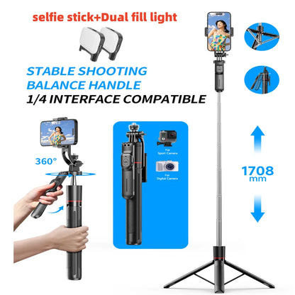 Monopod Remote Shutter with Fill Light for Iphone Samsung Xiaomi Phone Holder Mini Tripod Wireless Bluetooth Selfie Stick