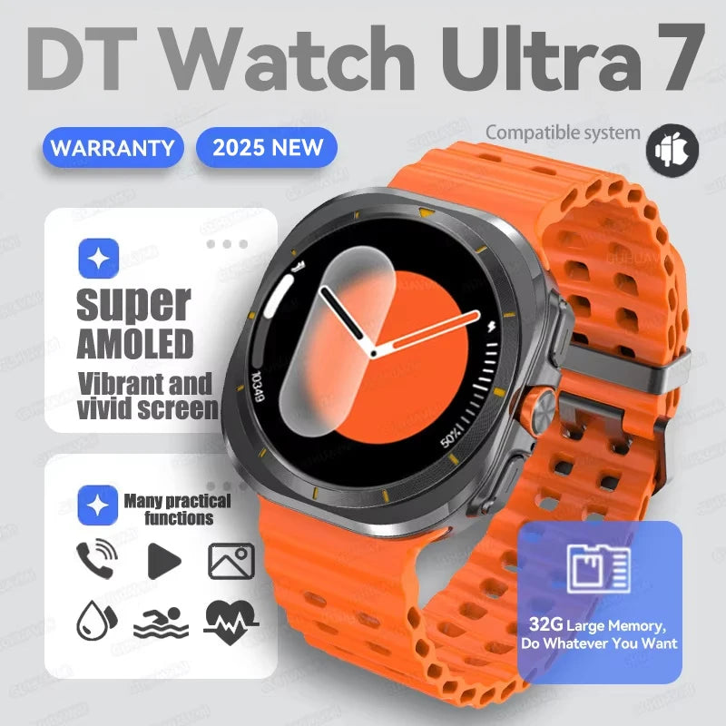 Hot Sales 2025 New DT Watch 7 Ultra 47Mm Smartwatch 32GB Memory GPS Trackr NFC Bluetooth Call Outdoor Sport Smartwatch Men Women
