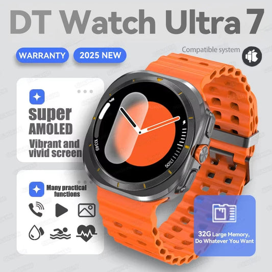 Hot Sales 2025 New DT Watch 7 Ultra 47Mm Smartwatch 32GB Memory GPS Trackr NFC Bluetooth Call Outdoor Sport Smartwatch Men Women