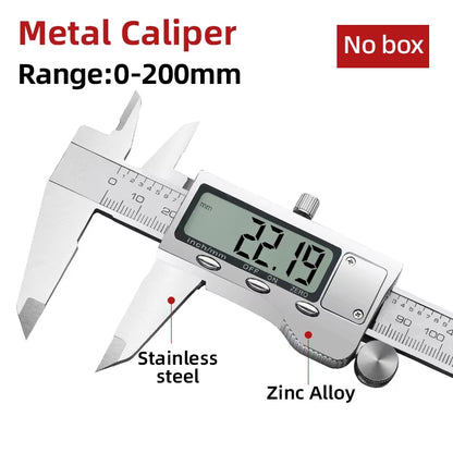 Digital Pachometer Metal Caliper Professional Vernier Caliber Measuring Tools Woodworking Thick Gauge Depth Electronic Ruler