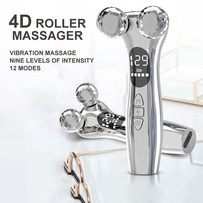 New EMS Face Lifting Machine Micro-Current Roller Facial Massager Skin Tightening Rejuvenation Beauty Device Facial anti Wrinkle