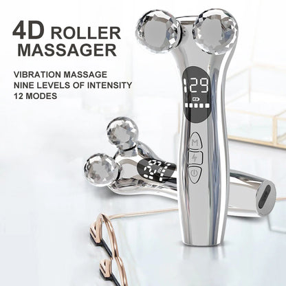 New EMS Face Lifting Machine Micro-Current Roller Facial Massager Skin Tightening Rejuvenation Beauty Device Facial anti Wrinkle