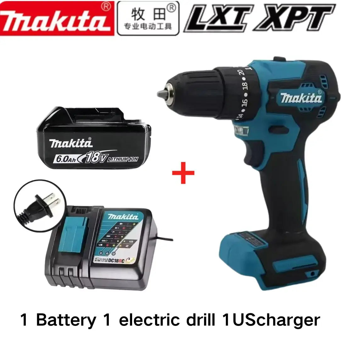 100% DDF487 Ddf487 18V Screwdriver Brushless Electric Drill Impact Drill of Decoration Team Power Tools  18V Battery