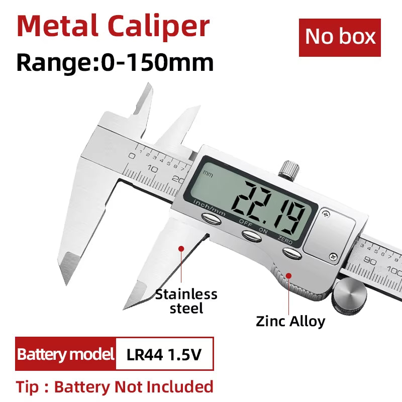 Digital Pachometer Metal Caliper Professional Vernier Caliber Measuring Tools Woodworking Thick Gauge Depth Electronic Ruler