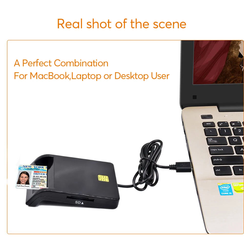 X02 USB SIM Smart Card Reader for Bank Card IC/ID EMV SD TF MMC Cardreaders USB-CCID ISO 7816 for Windows 7 8 10 Linux OS