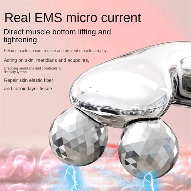 New EMS Face Lifting Machine Micro-Current Roller Facial Massager Skin Tightening Rejuvenation Beauty Device Facial anti Wrinkle