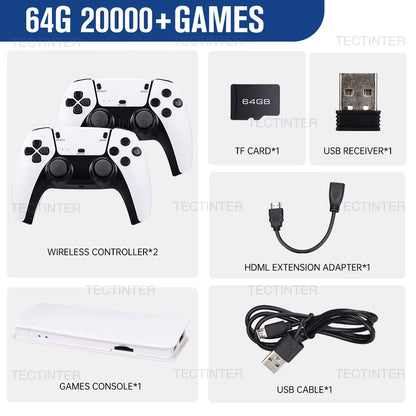 M15 4K Game Stick Mini Video Games Consoles Retro Handheld 20000 Games Player HD Video Game Stick 2.4G Double Wireless Controlle
