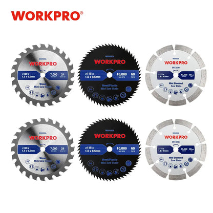 750W Mini Circular Saw with 2Pc Saw Blades for Cutting Tiles Plastics 5200Rpm Portable DIY Woodwork Power Tool Carpentry