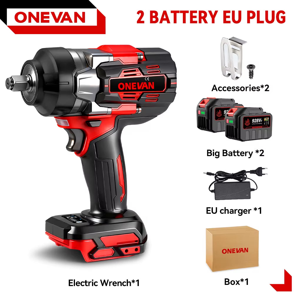 2800N.M 2800W Brushless Electric Impact Wrench 1/2 Inch Cordless Wrench Screwdriver Power Tool for Makita 18V Battery Pin