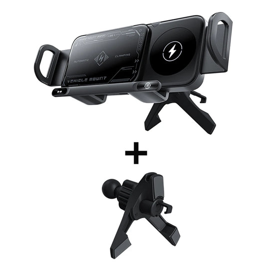 Car Wireless Charger Dual Coil Fold Screen Phone Fast Charging for  Galaxy Z Fold 5 6 Flip 3 4 Air Vent Car Phone Holder