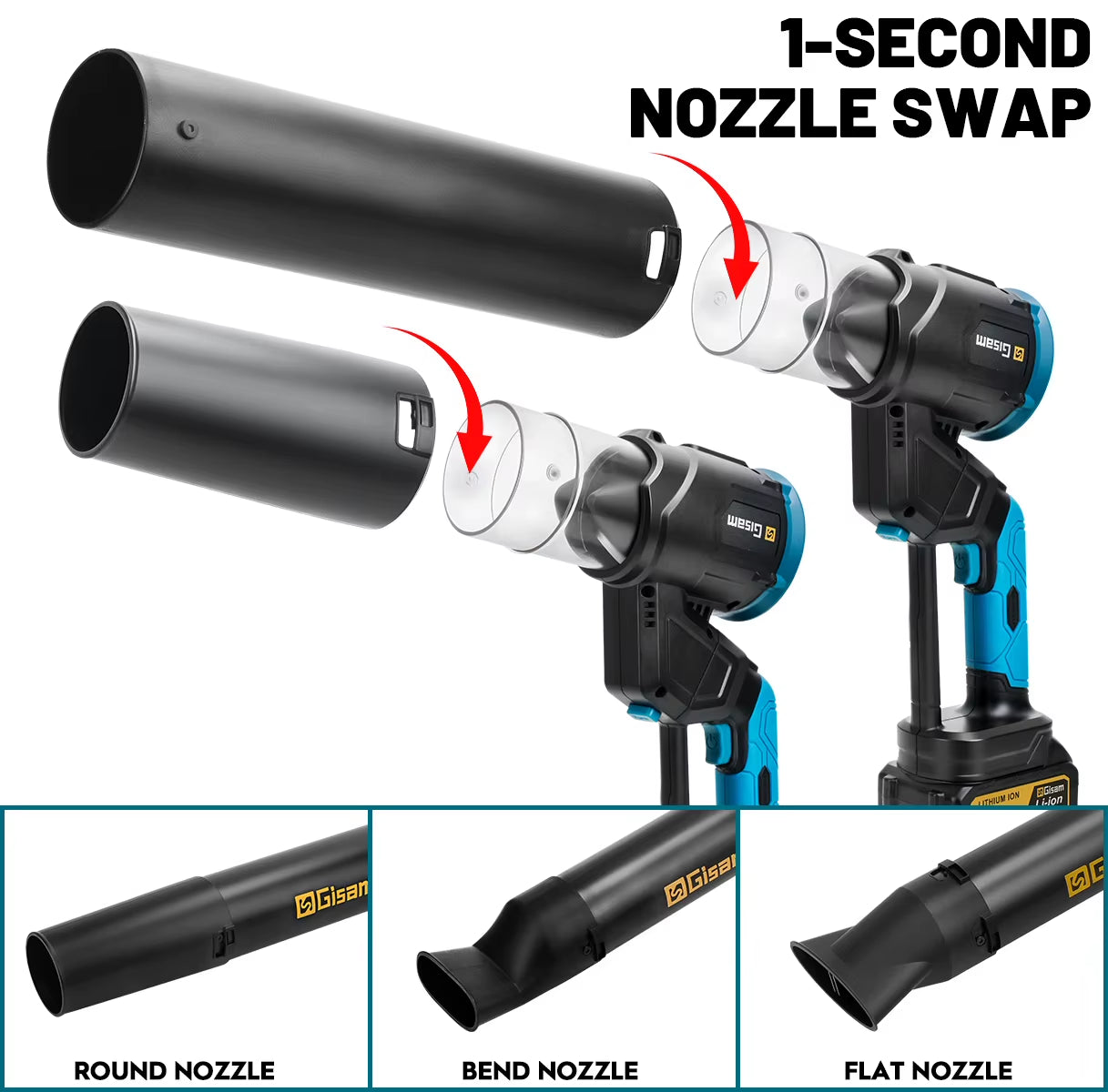 35000RPM Brushless Electric Air Blower 2In1 Turbo Blower Fan Leaf Dust Snow Blowing Clean Tool for Makita 18V Battery Pin