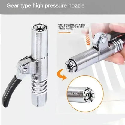 Grease Coupler Heavy-Duty Quick Release Grease Gun Coupler NPTI/8 10000 PSI Two Press Easy to Push Accessories