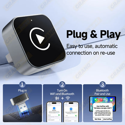 2025 New 2IN1 Wireless Carplay Android Auto USB Adapter Dongle Smart Mini Box Plug Play for VW Toyota Nissan Honda Ford Benz KIA