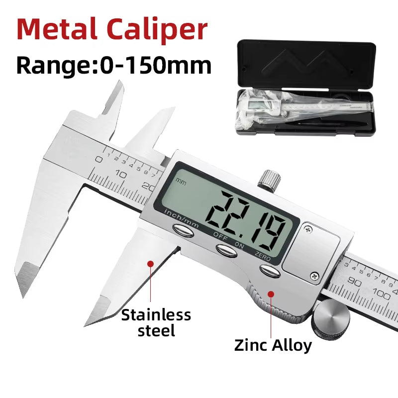 Digital Pachometer Metal Caliper Professional Vernier Caliber Measuring Tools Woodworking Thick Gauge Depth Electronic Ruler