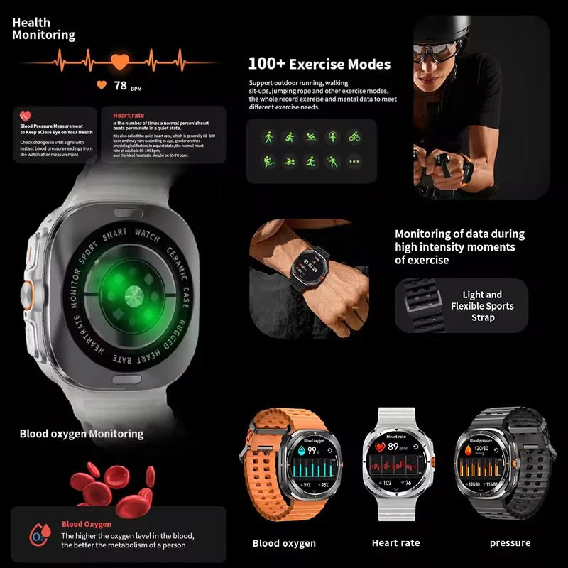 Hot Sales 2025 New DT Watch 7 Ultra 47Mm Smartwatch 32GB Memory GPS Trackr NFC Bluetooth Call Outdoor Sport Smartwatch Men Women