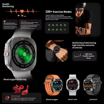Hot Sales 2025 New DT Watch 7 Ultra 47Mm Smartwatch 32GB Memory GPS Trackr NFC Bluetooth Call Outdoor Sport Smartwatch Men Women