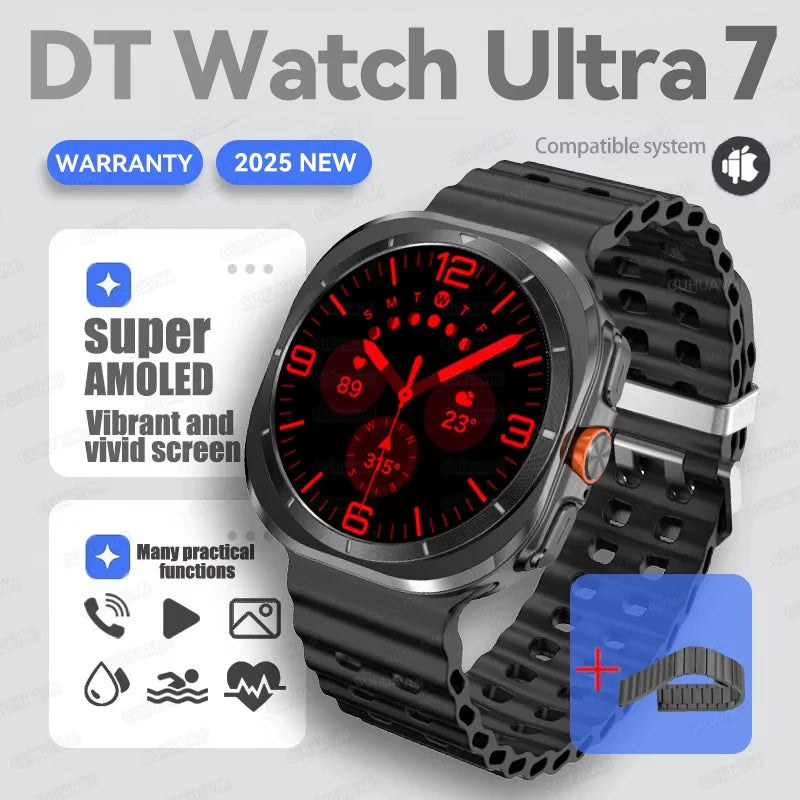 Hot Sales 2025 New DT Watch 7 Ultra 47Mm Smartwatch 32GB Memory GPS Trackr NFC Bluetooth Call Outdoor Sport Smartwatch Men Women