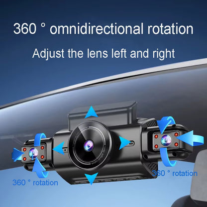 4K 4CH Hidden Dash Cam with APP Night Vision Motion Detection 24/7 Parking Monitor G-Sensor Loop Recording WDR Blackbox Car DVR