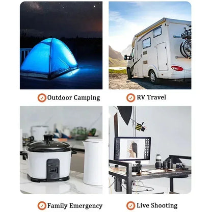 300W 220V 90000Mah Portable Power Station Solar Generator Outdoor Camping Emergency Mobile Power Bank Lifepo4 Backup Battery