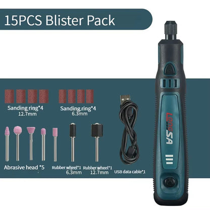 5000-10000-15000R 3.6V USB Wireless Electric Drill Engraving Pen Mini Grinder for Grinding/Polishing/Engraving/Drilling/Cutting