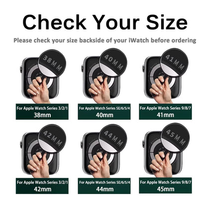 Glass+Diamond Cover for Apple Watch Case 46Mm 40Mm 44Mm 41Mm 42Mm 45Mm Bling Bumper Protector Iwatch Series 10 9 Se 5 6 7 8 Case
