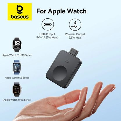 Baseus Magpro Magnetic Wireless Charger for E-Watch 2.5W for Apple Watch S1-S10 Series SE Series Ultra Series