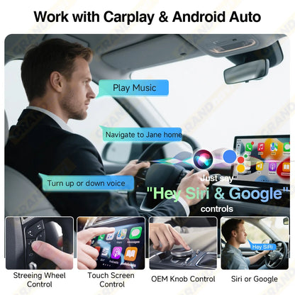2025 New 2IN1 Wireless Carplay Android Auto USB Adapter Dongle Smart Mini Box Plug Play for VW Toyota Nissan Honda Ford Benz KIA