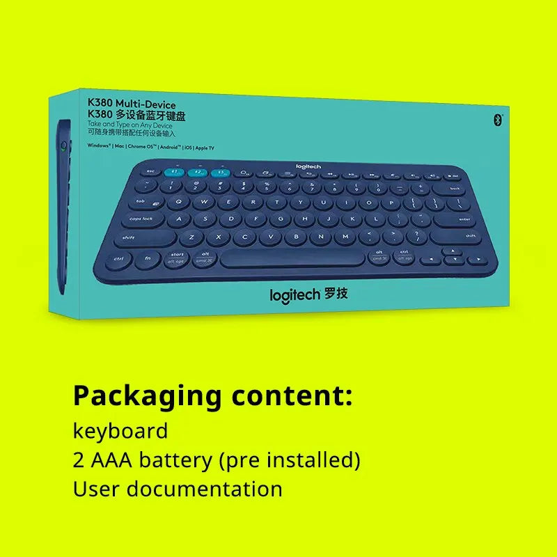 K380 Wireless Bluetooth Network Red Keyboard Tablet Ipad Office