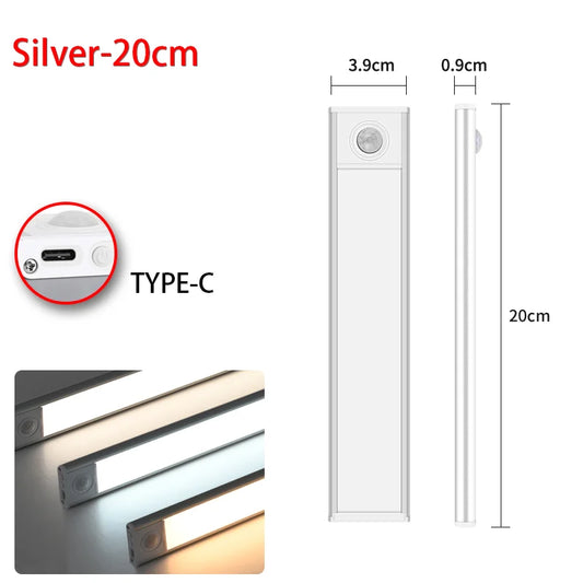 Night Light Led Light under Cabinet Light Motion Sensor Night Light Closet Light Cabinet Kitchen Lighting Magnetic Night Light