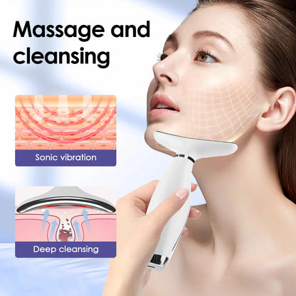 7 Colors LED Lights Face Neck Beauty Device 3 Levels Double Chin Remover Skin Rejuvenation Tightening anti Wrinkle Lifting Tool