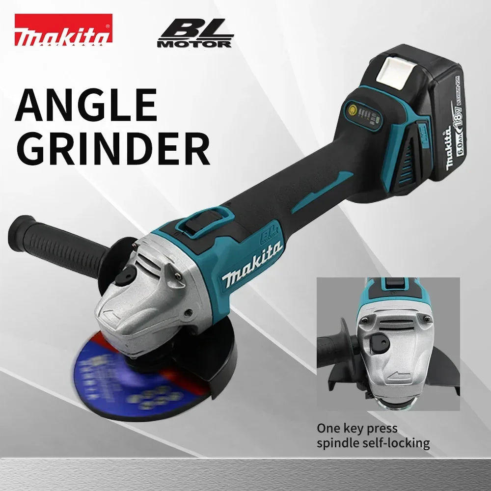 New  DGA404 125Mm Brushless Lithium Electric Angle Grinder 18V Rechargeable Cutting Machine High Power Machine Power Tool