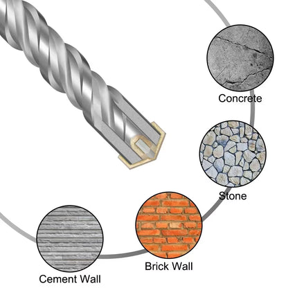 Concrete SDS plus Bit Cross Cutter Head Double Auger Hammer 110 160 210 350 500Mm Wall Brick Block Electric Hammer Masonry Bit