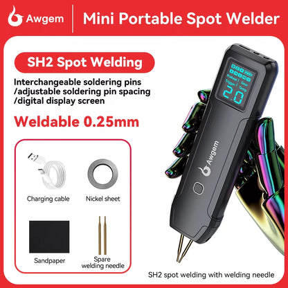Portable Spot Welder DIY Handheld Spot Welding Machine 90 Gears Adjustable Spot Welding for 18650 Lithium Battery