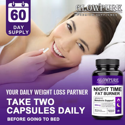 Powerful Natural Night Time Fat Burning and Cellulite Weight Loss Pills for Lean Physique Detoxification Promotes Metabolism