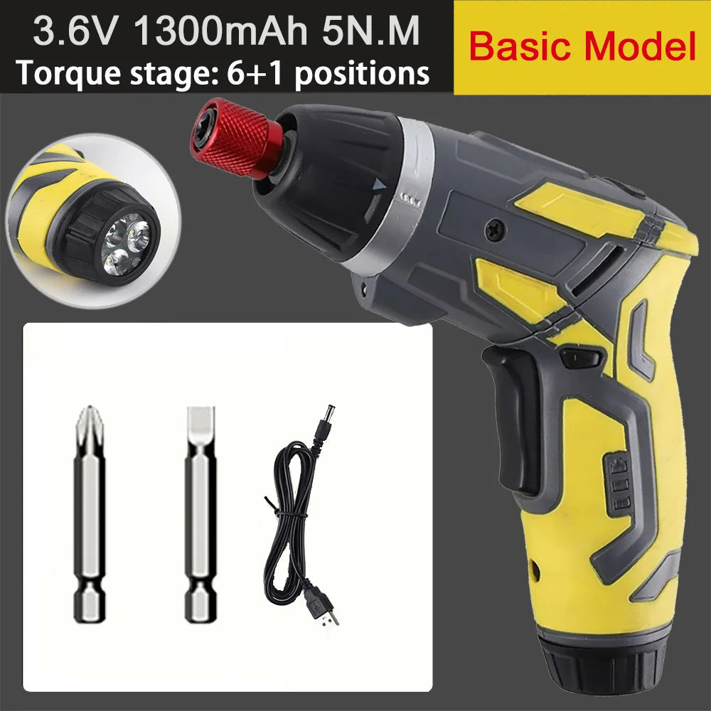Small and Powerful Battery Screwdriver Rechargeable 4.2V 6Nm 1300Mah 250Rpm Screwdrivers Electric Screw Driver Screwdriver Set
