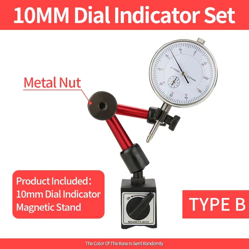 Lever Dial Indicator Magnetic Holder Measuring Probes Indicator Stand Magnetic Base Comparator Watch Tools Micrometer Dial Gauge