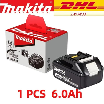 100% Original  18V 6.0Ah Battery, for  BL1830， BL1830B， BL1840 ，BL1840B ，BL1850 BL1860B Power Tools Battery