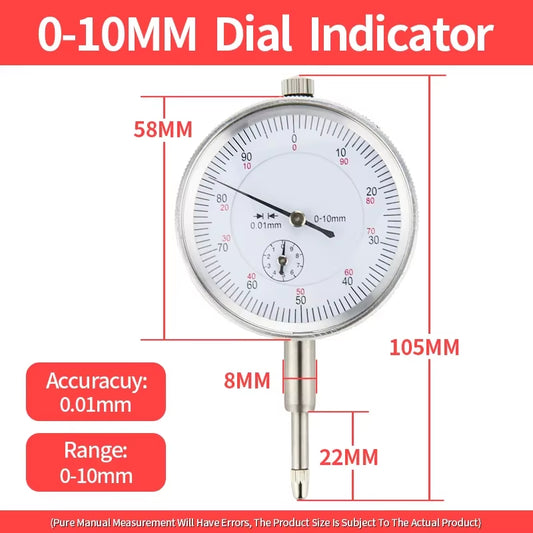 Lever Dial Indicator Magnetic Holder Measuring Probes Indicator Stand Magnetic Base Comparator Watch Tools Micrometer Dial Gauge