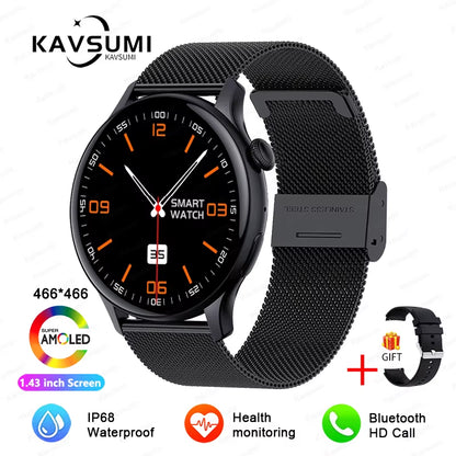 2025 NFC Smart Watch Amoled HD GPS Track Sports Heart Rate Bluetooth Call Waterproof Ladies Women Smartwatch for Huawei Xiaomi