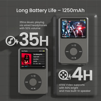 128GB Ipod Classic Reproductor Mp3 Music Player Bluetooth Speakers, Support Fm Radio, Video, Hifi Ipod Touch Walkman