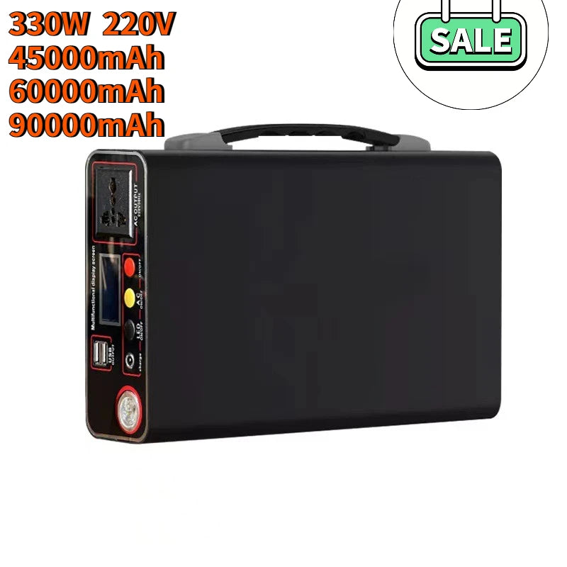 300W 220V 90000Mah Portable Power Station Solar Generator Outdoor Camping Emergency Mobile Power Bank Lifepo4 Backup Battery