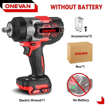 2800N.M 2800W Brushless Electric Impact Wrench 1/2 Inch Cordless Wrench Screwdriver Power Tool for Makita 18V Battery Pin