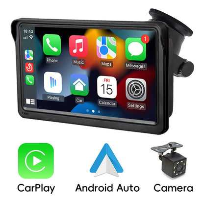 Carplay Android Auto Car Radio Multimedia Video Player 7Inch Portable Touch Screen with USB AUX for Rear View Camera