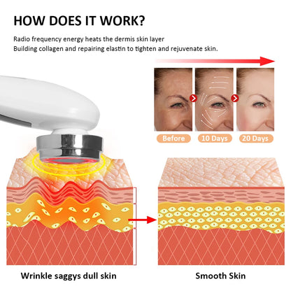 Facial Massager RF Facial Radiofrequency High Frequency Face Lifting Machine EMS Facial Microcurrent Lift Skin Tightening Device
